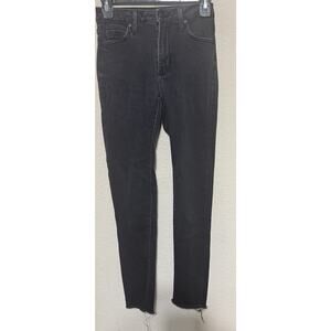 JUST BLACK Womens Jeans Skinny Frayed Hem Sz 24 Premium Denim USA Ankle